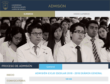 Tablet Screenshot of admision.uabjo.mx
